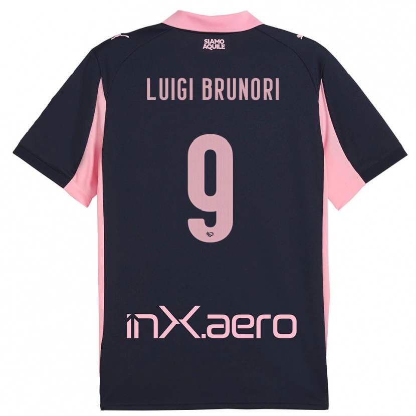 Danxen Mujer Camiseta Matteo Luigi Brunori #9 Marino Rosa 2ª Equipación 2025/26 La Camisa