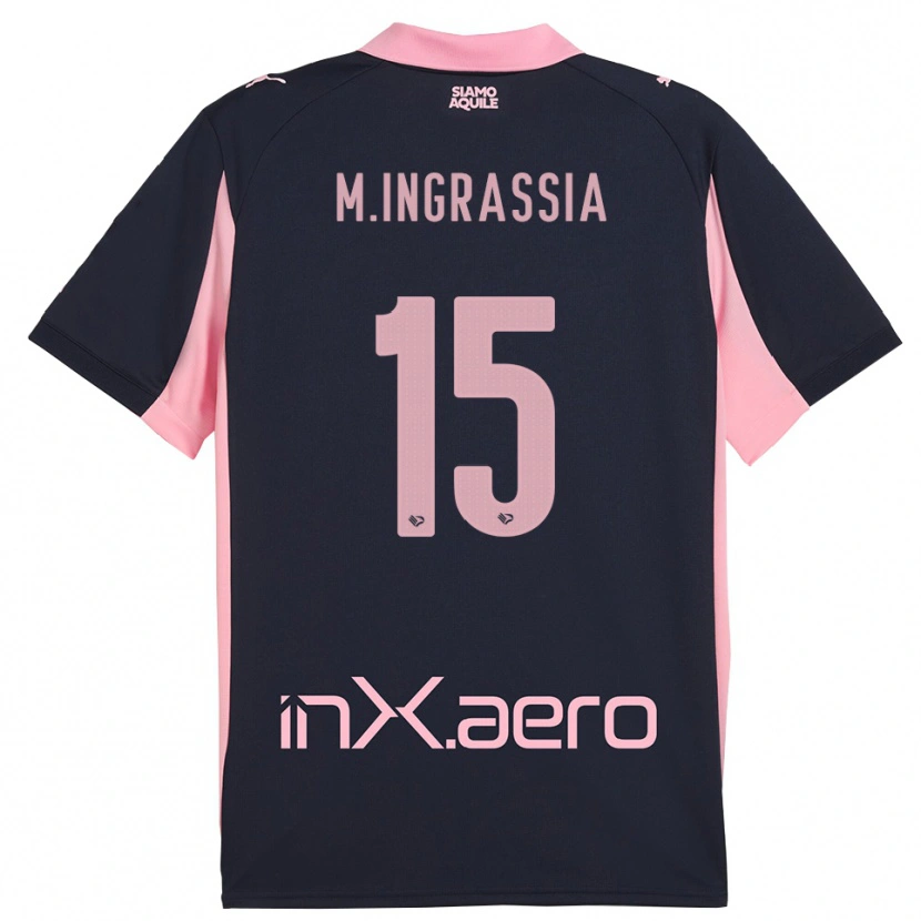 Danxen Mujer Camiseta Manuel Ingrassia #15 Marino Rosa 2ª Equipación 2025/26 La Camisa