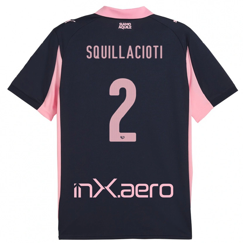 Danxen Mujer Camiseta Salvatore Squillacioti #2 Marino Rosa 2ª Equipación 2025/26 La Camisa