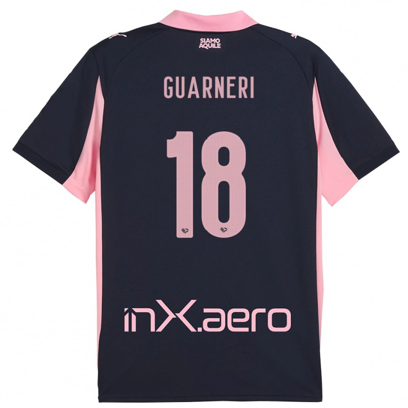 Danxen Mujer Camiseta Davide Guarneri #18 Marino Rosa 2ª Equipación 2025/26 La Camisa