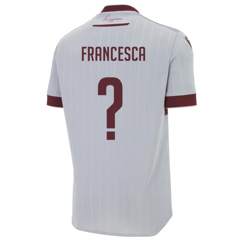 Danxen Mujer Camiseta Lenzini Francesca #0 Borgoña Blanco 2ª Equipación 2025/26 La Camisa