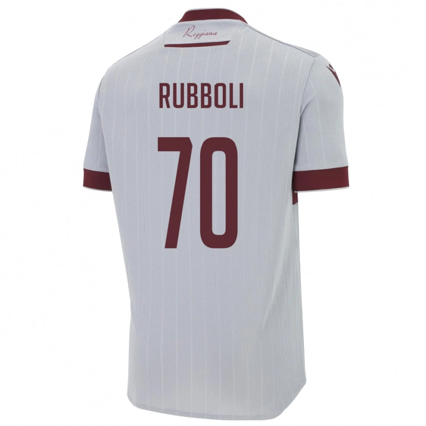 Danxen Mujer Camiseta Lorenzo Rubboli #70 Borgoña Blanco 2ª Equipación 2025/26 La Camisa
