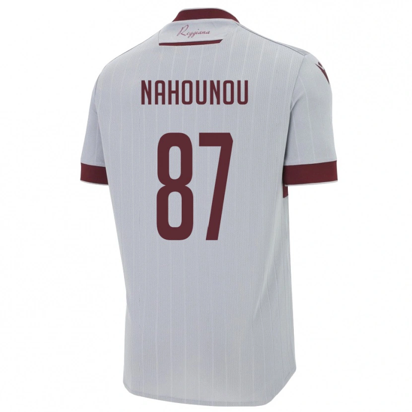 Danxen Mujer Camiseta Yannis Nahounou #87 Borgoña Blanco 2ª Equipación 2025/26 La Camisa