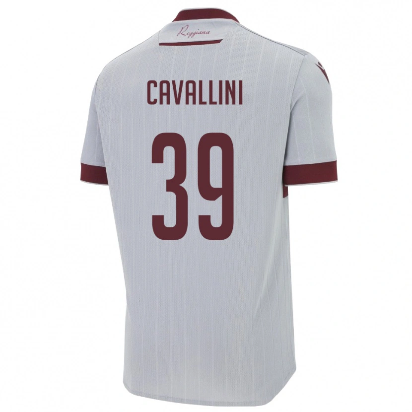 Danxen Mujer Camiseta Giacomo Cavallini #39 Borgoña Blanco 2ª Equipación 2025/26 La Camisa