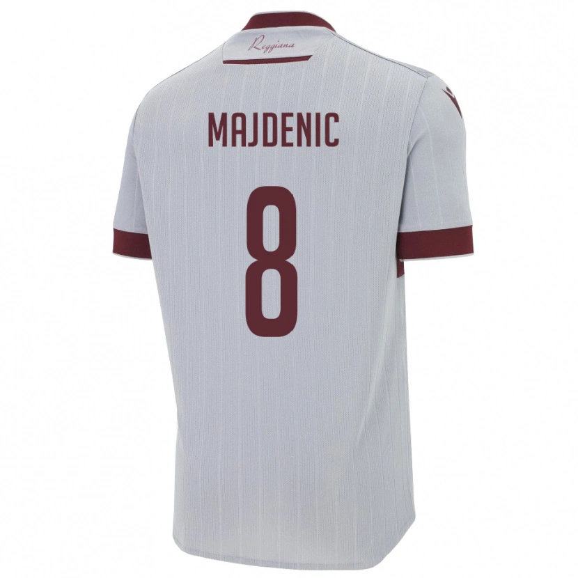 Danxen Mujer Camiseta Fran Majdenic #8 Borgoña Blanco 2ª Equipación 2025/26 La Camisa