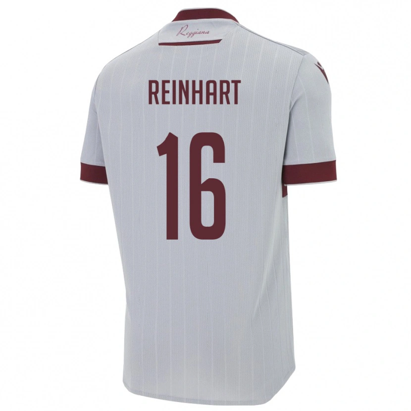 Danxen Mujer Camiseta Tobías Reinhart #16 Borgoña Blanco 2ª Equipación 2025/26 La Camisa