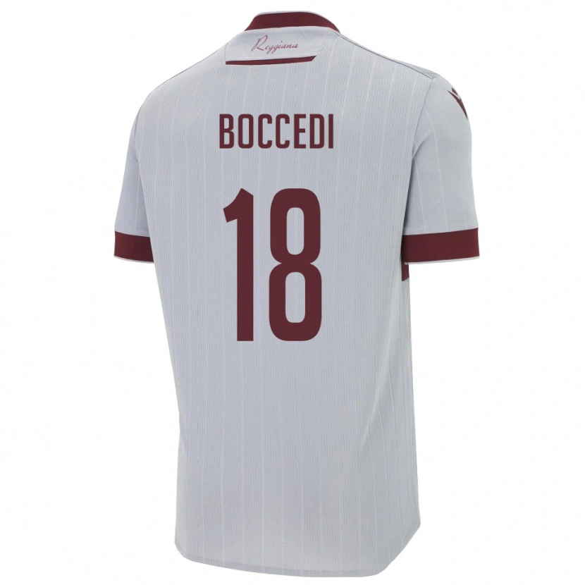 Danxen Mujer Camiseta Alessandro Boccedi #18 Borgoña Blanco 2ª Equipación 2025/26 La Camisa