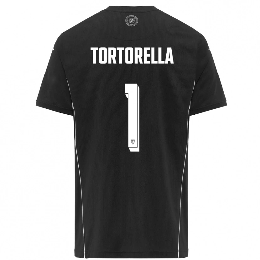 Danxen Mujer Camiseta Diego Tortorella #1 Negro Blanco 2ª Equipación 2025/26 La Camisa