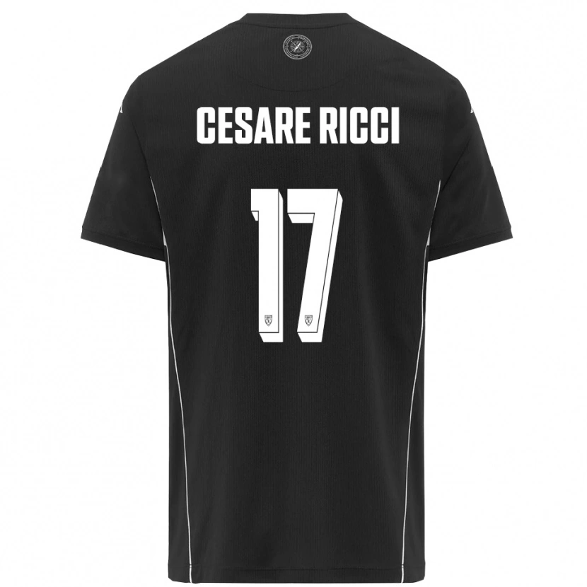 Danxen Mujer Camiseta Elia Cesare Ricci #17 Negro Blanco 2ª Equipación 2025/26 La Camisa