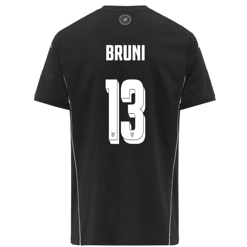 Danxen Mujer Camiseta Filippo Bruni #13 Negro Blanco 2ª Equipación 2025/26 La Camisa