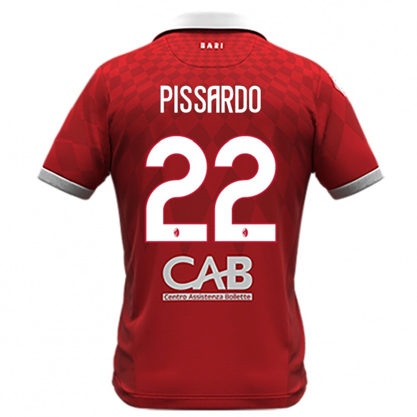 Danxen Mujer Camiseta Marco Pissardo #22 Rojo Blanco 2ª Equipación 2025/26 La Camisa