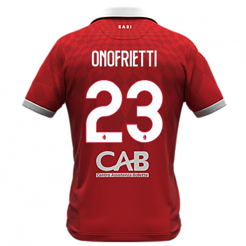 Danxen Mujer Camiseta Vincenzo Onofrietti #23 Rojo Blanco 2ª Equipación 2025/26 La Camisa