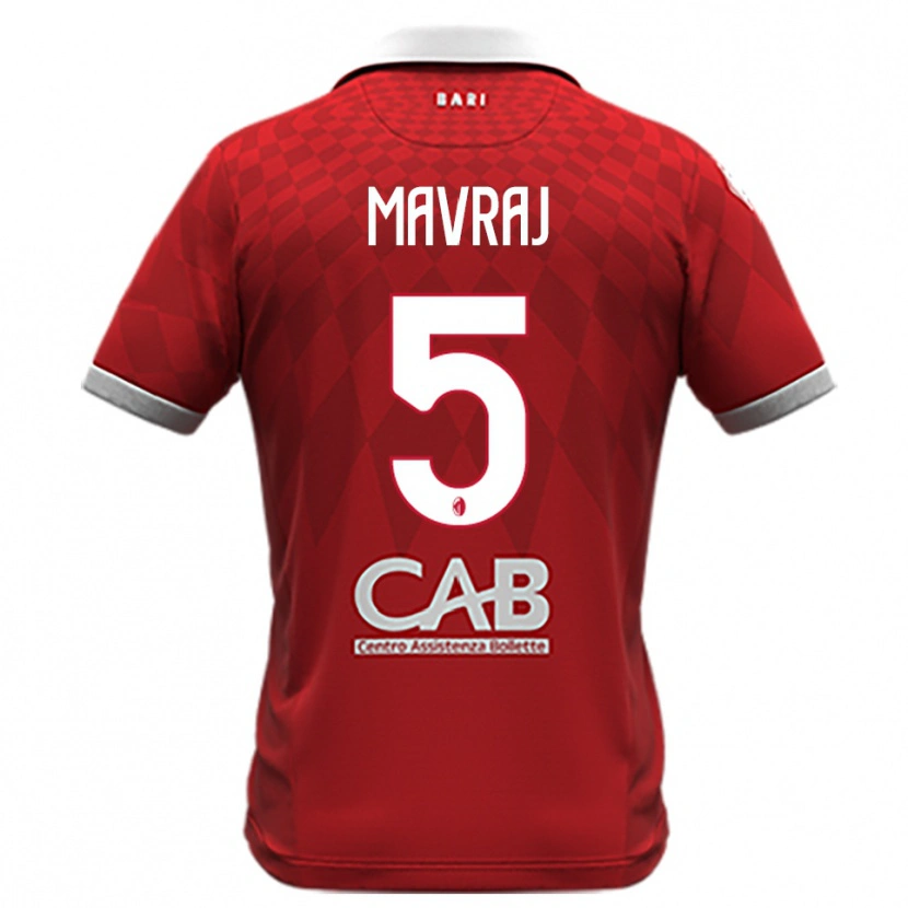 Danxen Mujer Camiseta Indrit Mavraj #5 Rojo Blanco 2ª Equipación 2025/26 La Camisa