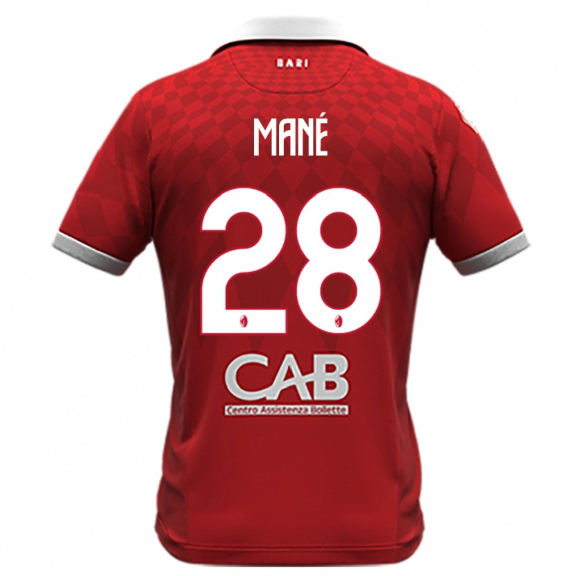 Danxen Mujer Camiseta Moussa Mané #28 Rojo Blanco 2ª Equipación 2025/26 La Camisa