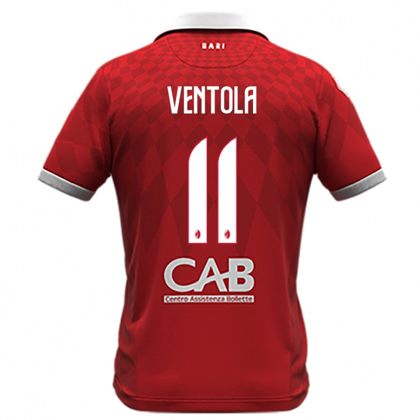 Danxen Mujer Camiseta Flavio Ventola #11 Rojo Blanco 2ª Equipación 2025/26 La Camisa