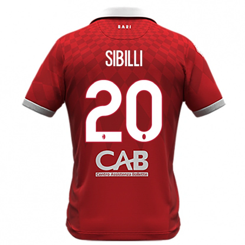 Danxen Mujer Camiseta Giuseppe Sibilli #20 Rojo Blanco 2ª Equipación 2025/26 La Camisa
