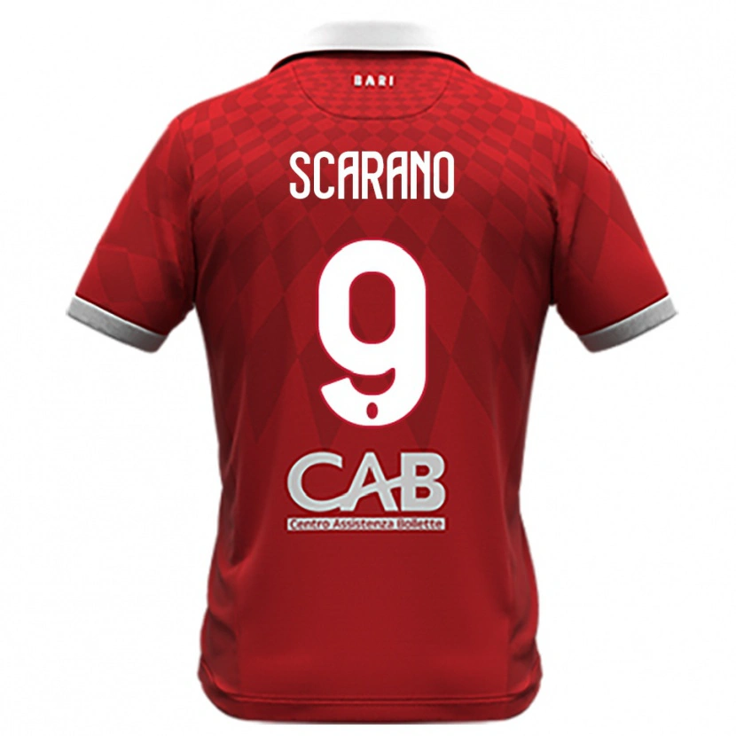 Danxen Mujer Camiseta Giuseppe Scarano #9 Rojo Blanco 2ª Equipación 2025/26 La Camisa