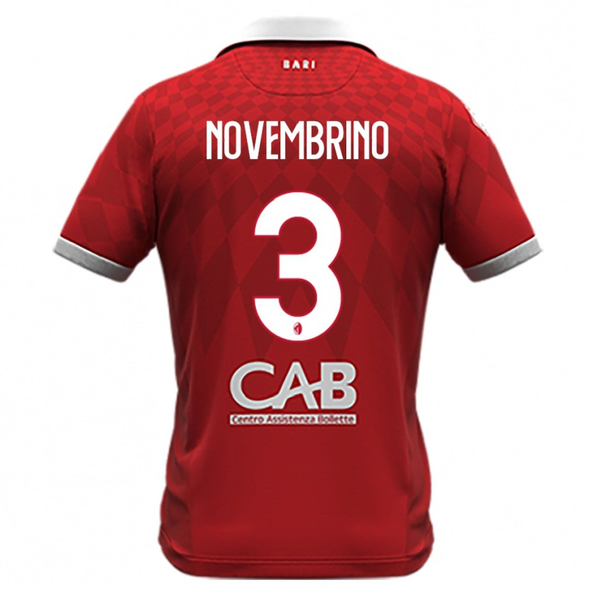 Danxen Mujer Camiseta Gioele Novembrino #3 Rojo Blanco 2ª Equipación 2025/26 La Camisa