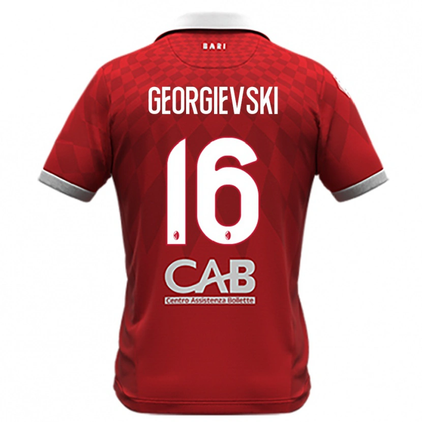 Danxen Mujer Camiseta Toma Georgievski #16 Rojo Blanco 2ª Equipación 2025/26 La Camisa