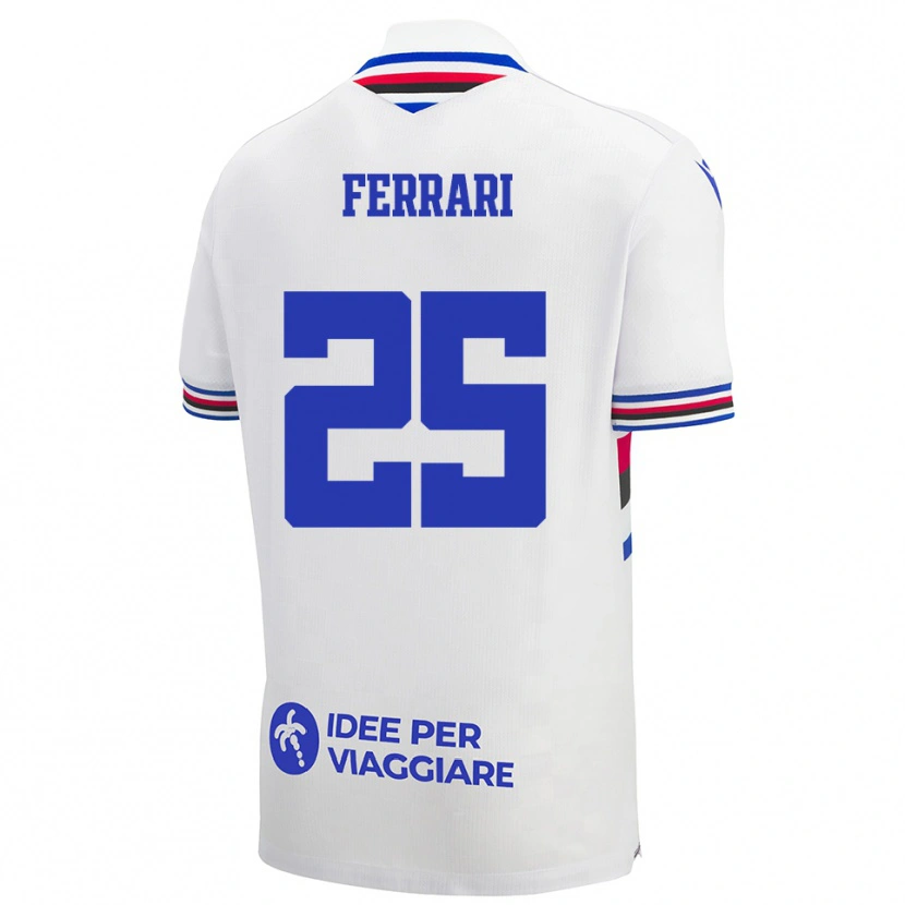 Danxen Mujer Camiseta Alex Ferrari #25 Blanco Azul Rojo 2ª Equipación 2025/26 La Camisa