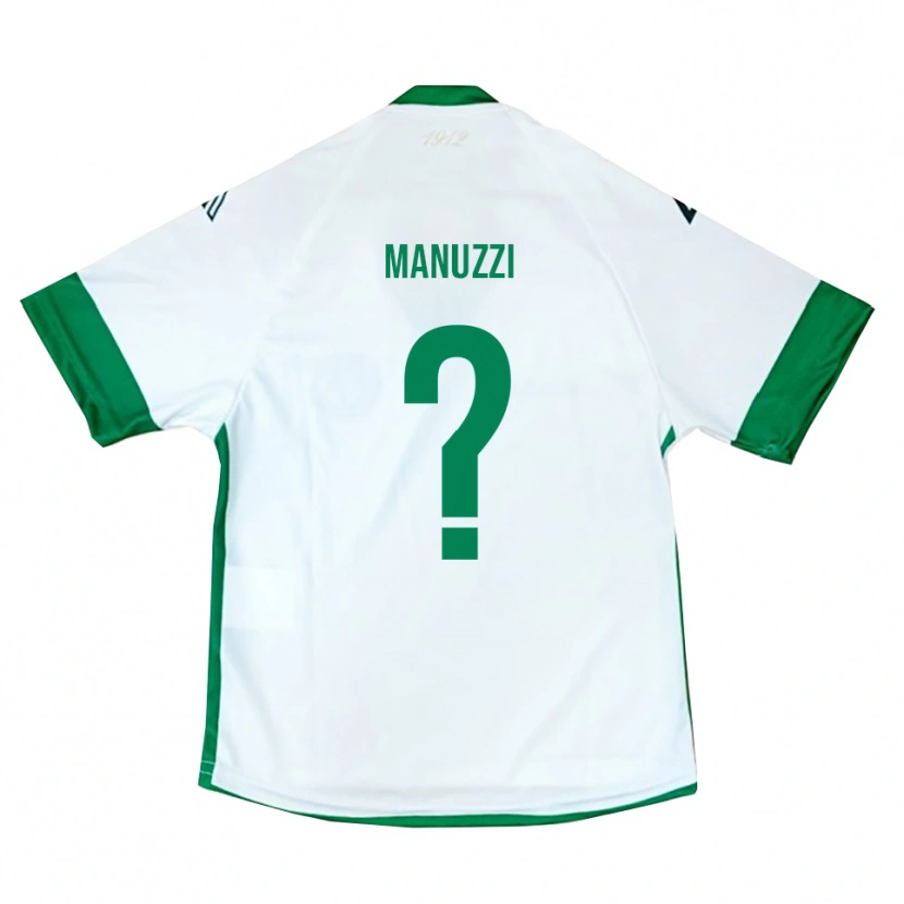Danxen Mujer Camiseta Davide Manuzzi #0 Blanco Verde Azul 2ª Equipación 2025/26 La Camisa