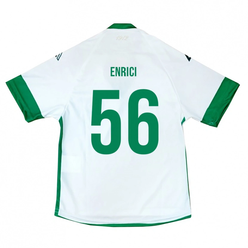 Danxen Mujer Camiseta Patrick Enrici #56 Blanco Verde Azul 2ª Equipación 2025/26 La Camisa