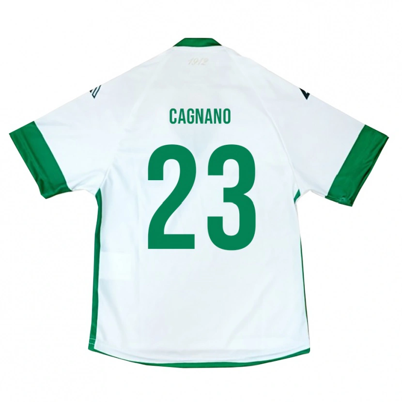 Danxen Mujer Camiseta Andrea Cagnano #23 Blanco Verde Azul 2ª Equipación 2025/26 La Camisa