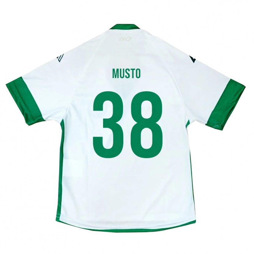 Danxen Mujer Camiseta Mattia Musto #38 Blanco Verde Azul 2ª Equipación 2025/26 La Camisa