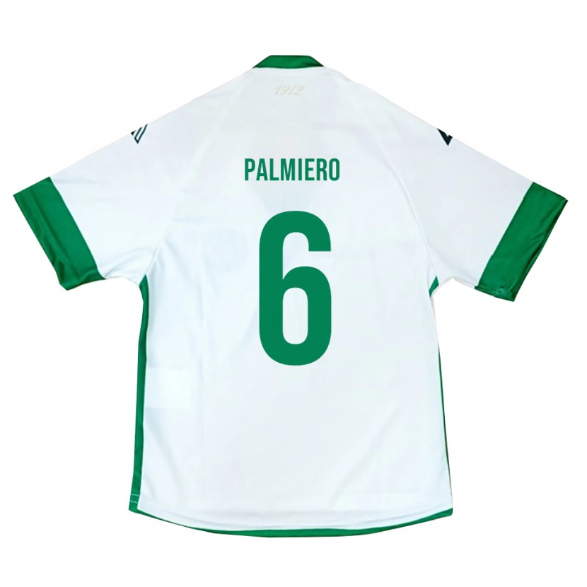 Danxen Mujer Camiseta Luca Palmiero #6 Blanco Verde Azul 2ª Equipación 2025/26 La Camisa