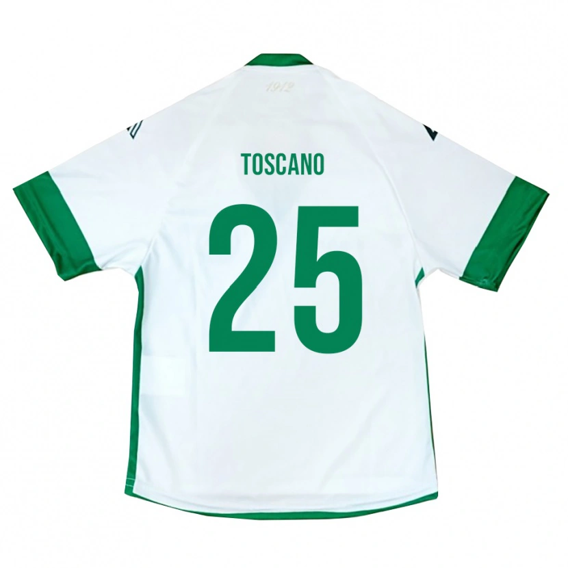 Danxen Mujer Camiseta Marco Toscano #25 Blanco Verde Azul 2ª Equipación 2025/26 La Camisa
