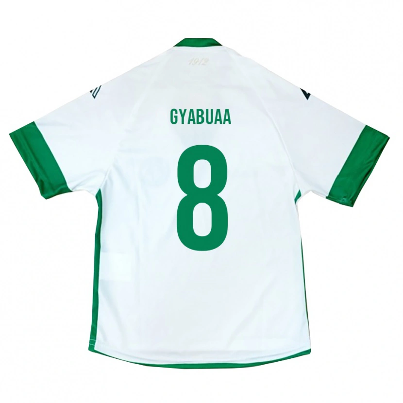 Danxen Mujer Camiseta Emmanuel Gyabuaa #8 Blanco Verde Azul 2ª Equipación 2025/26 La Camisa