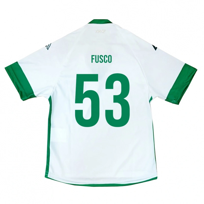 Danxen Mujer Camiseta Salvatore Fusco #53 Blanco Verde Azul 2ª Equipación 2025/26 La Camisa