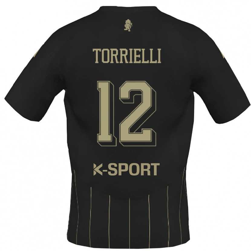 Danxen Mujer Camiseta Edoardo Torrielli #12 Gris Blanco 2ª Equipación 2025/26 La Camisa