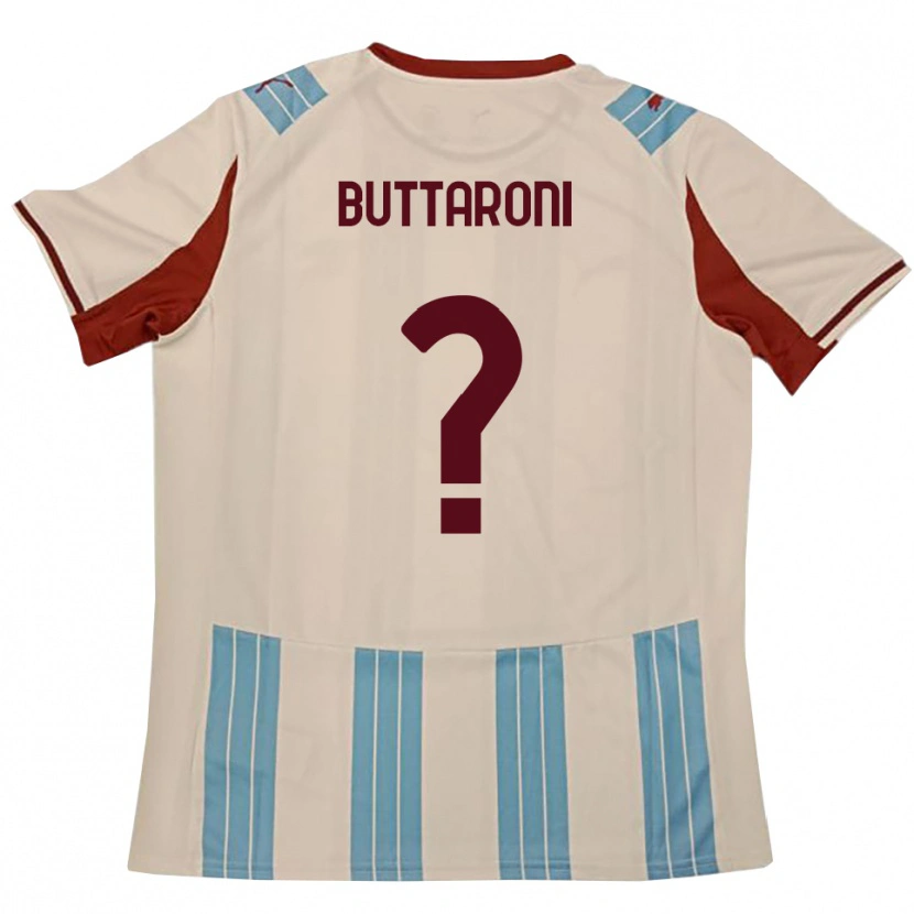 Danxen Mujer Camiseta Cristiano Buttaroni #0 Azul Celeste Blanco 2ª Equipación 2025/26 La Camisa