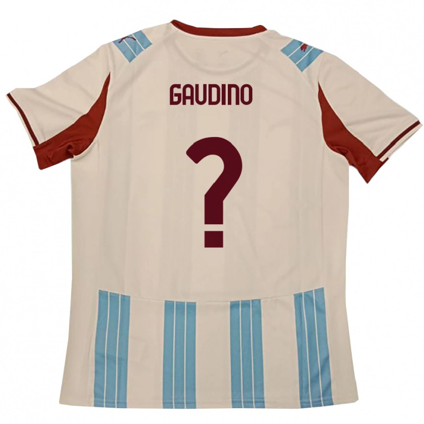 Danxen Mujer Camiseta Christian Gaudino #0 Azul Celeste Blanco 2ª Equipación 2025/26 La Camisa
