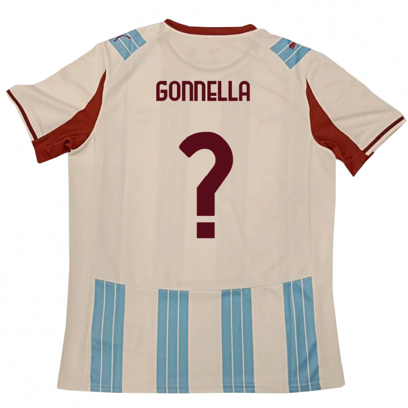Danxen Mujer Camiseta Andrea Gonnella #0 Azul Celeste Blanco 2ª Equipación 2025/26 La Camisa