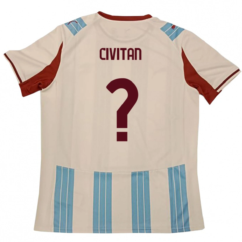 Danxen Mujer Camiseta Massimo Civitan #0 Azul Celeste Blanco 2ª Equipación 2025/26 La Camisa
