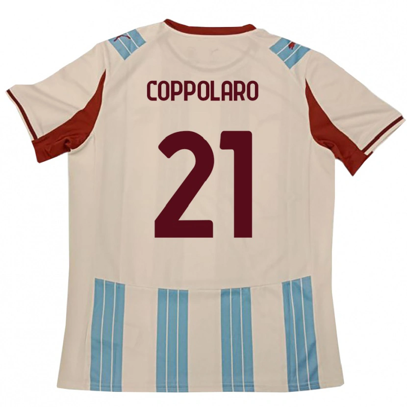 Danxen Mujer Camiseta Mauro Coppolaro #21 Azul Celeste Blanco 2ª Equipación 2025/26 La Camisa