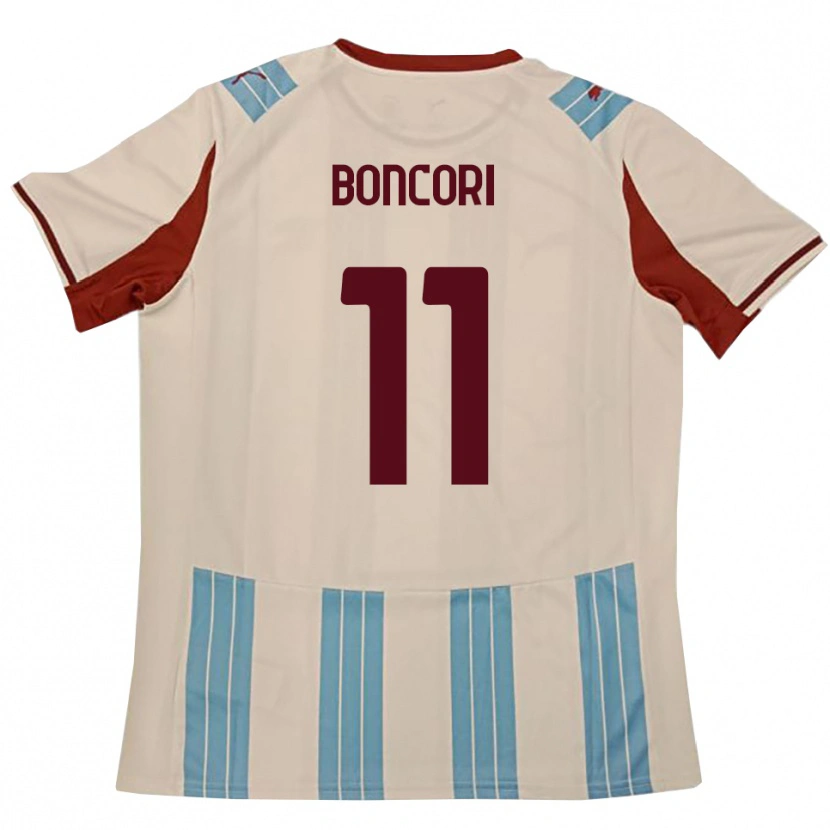 Danxen Mujer Camiseta Luca Boncori #11 Azul Celeste Blanco 2ª Equipación 2025/26 La Camisa