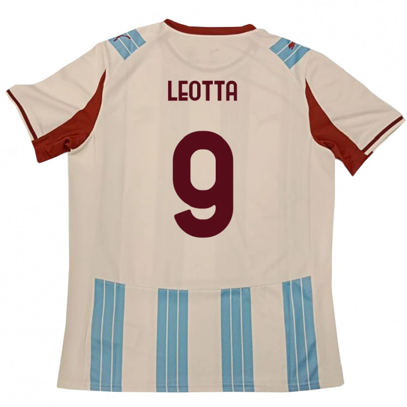 Danxen Mujer Camiseta Mario Leotta #9 Azul Celeste Blanco 2ª Equipación 2025/26 La Camisa