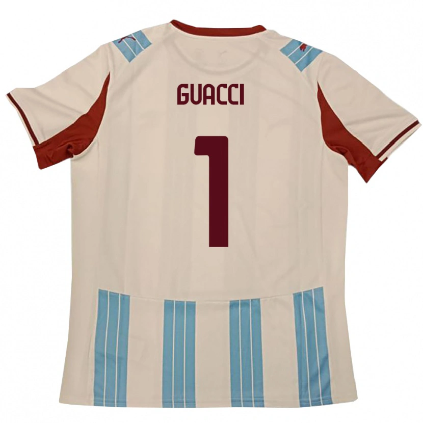 Danxen Mujer Camiseta Marco Guacci #1 Azul Celeste Blanco 2ª Equipación 2025/26 La Camisa