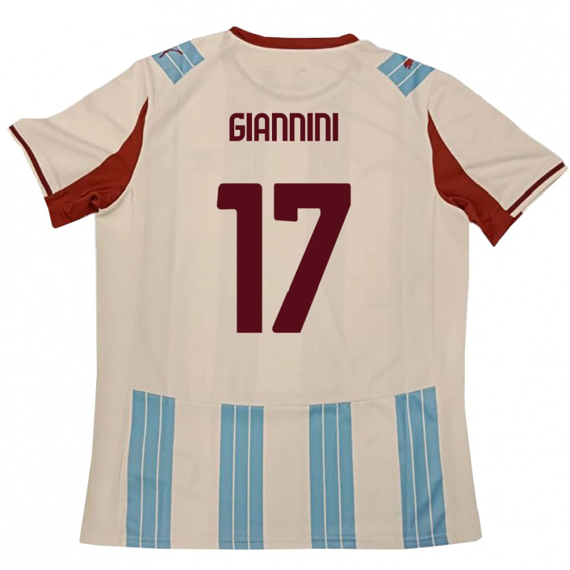 Danxen Mujer Camiseta Emanuele Giannini #17 Azul Celeste Blanco 2ª Equipación 2025/26 La Camisa