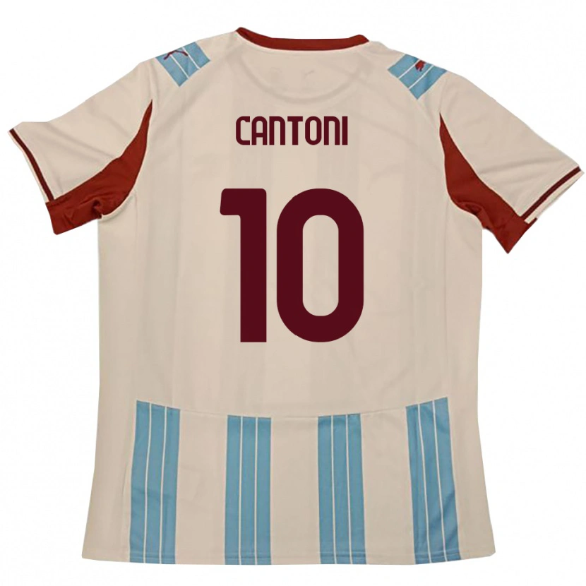 Danxen Mujer Camiseta Simone Cantoni #10 Azul Celeste Blanco 2ª Equipación 2025/26 La Camisa