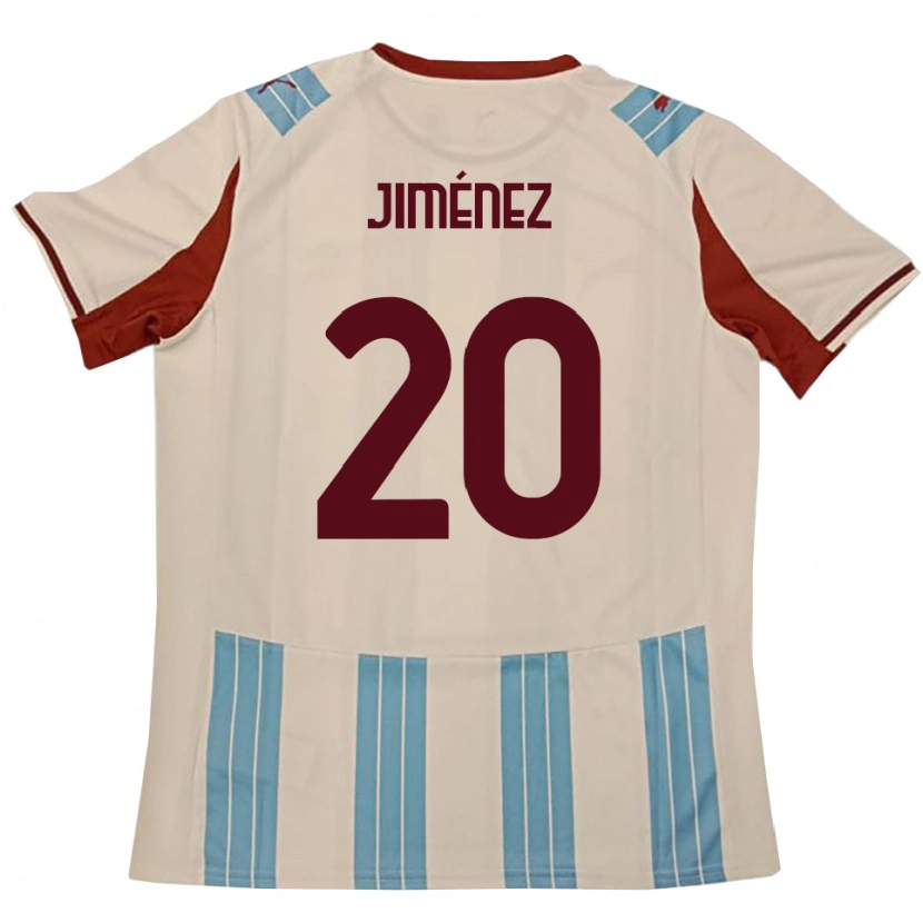 Danxen Mujer Camiseta Kaleb Jiménez #20 Azul Celeste Blanco 2ª Equipación 2025/26 La Camisa
