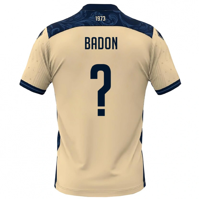 Danxen Mujer Camiseta Nicola Badon #0 Blanco Marino 2ª Equipación 2025/26 La Camisa