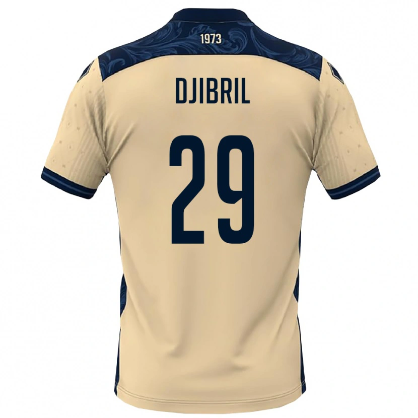 Danxen Mujer Camiseta Akim Djibril #29 Blanco Marino 2ª Equipación 2025/26 La Camisa