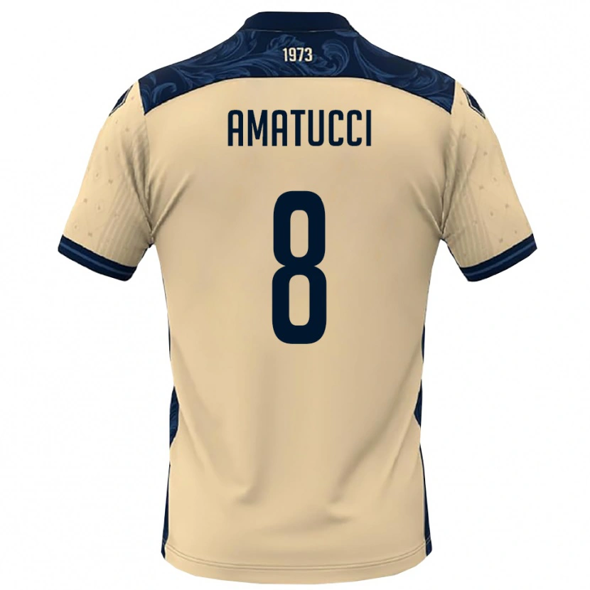Danxen Mujer Camiseta Francesco Amatucci #8 Blanco Marino 2ª Equipación 2025/26 La Camisa
