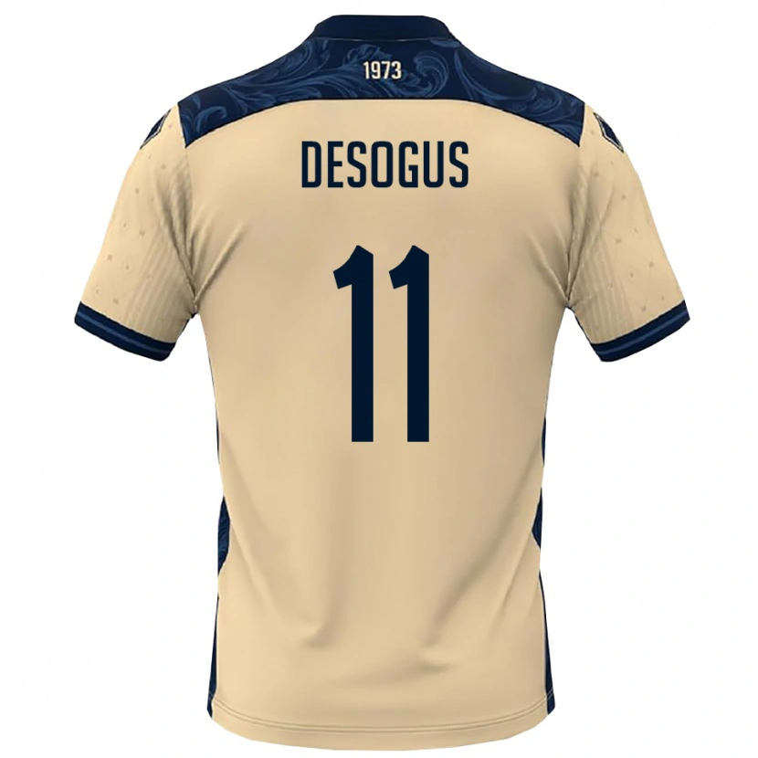 Danxen Mujer Camiseta Jacopo Desogus #11 Blanco Marino 2ª Equipación 2025/26 La Camisa