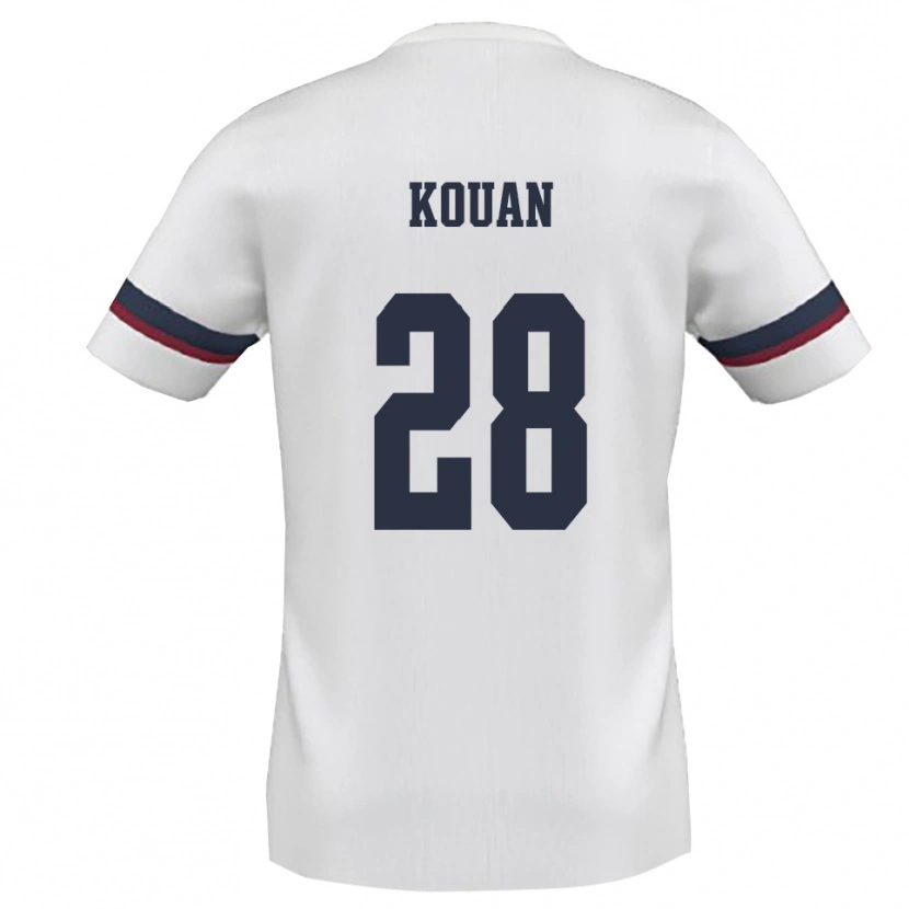 Danxen Mujer Camiseta Christian Kouan #28 Blanco Rojo 2ª Equipación 2025/26 La Camisa