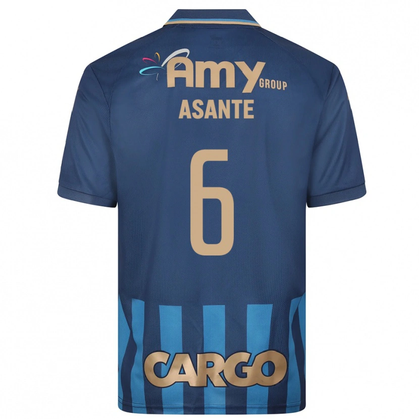 Danxen Mujer Camiseta Tyrese Asante #6 Azul Marino 2ª Equipación 2025/26 La Camisa